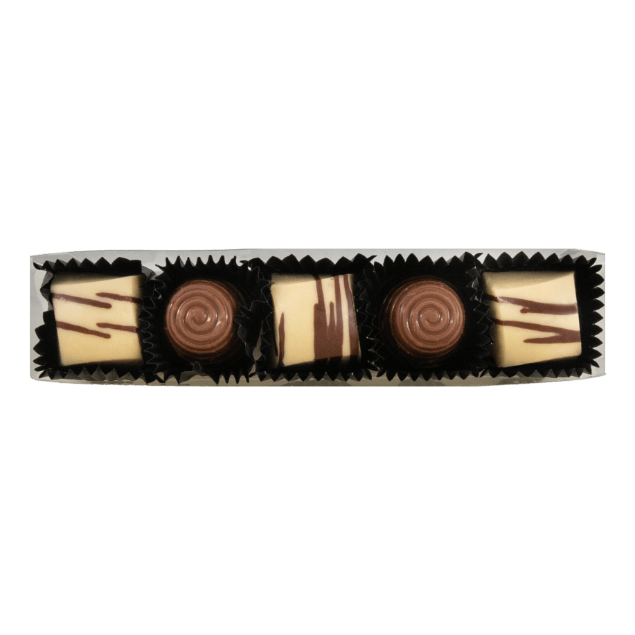 Bastoncino di caramello e praliné pralinato